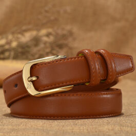 Retro Women’s Fashion Double Ring Buckle Waist Seal Belt