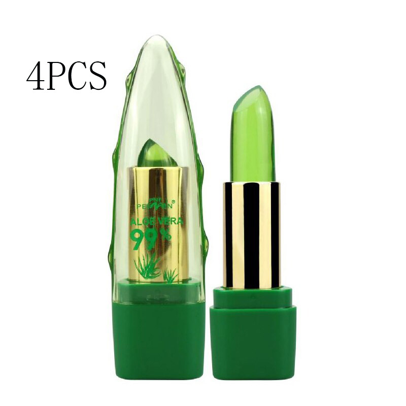 Aloe Vera Gel Color Changing Lipstick Gloss Moisturizer Anti-drying Desalination Fine-grain Lip Blam Care - Image 3
