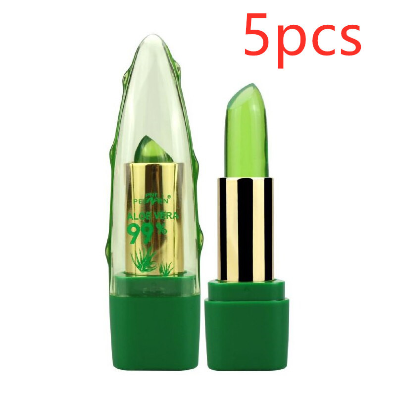 Aloe Vera Gel Color Changing Lipstick Gloss Moisturizer Anti-drying Desalination Fine-grain Lip Blam Care - Image 8
