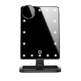 Touch Screen Makeup Mirror 20 LED 10X Magnifying Light Bluetooth Music Speaker