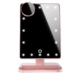Touch Screen Makeup Mirror 20 LED 10X Magnifying Light Bluetooth Music Speaker