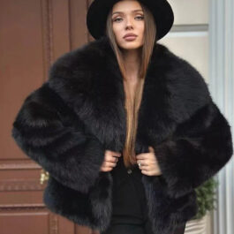 Women’s Fluffy Casual Fox Fur Jacket Clothing
