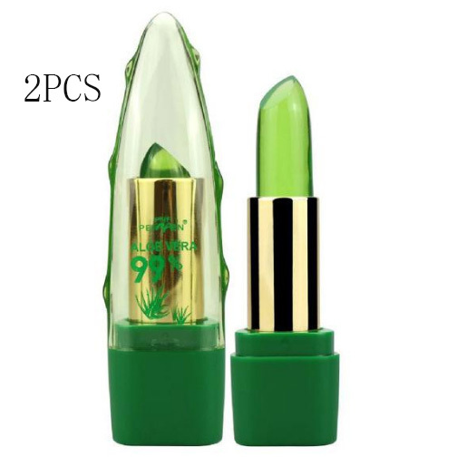 Aloe Vera Gel Color Changing Lipstick Gloss Moisturizer Anti-drying Desalination Fine-grain Lip Blam Care - Image 7