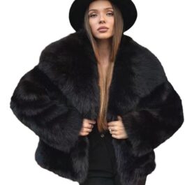Women’s Fluffy Casual Fox Fur Jacket Clothing