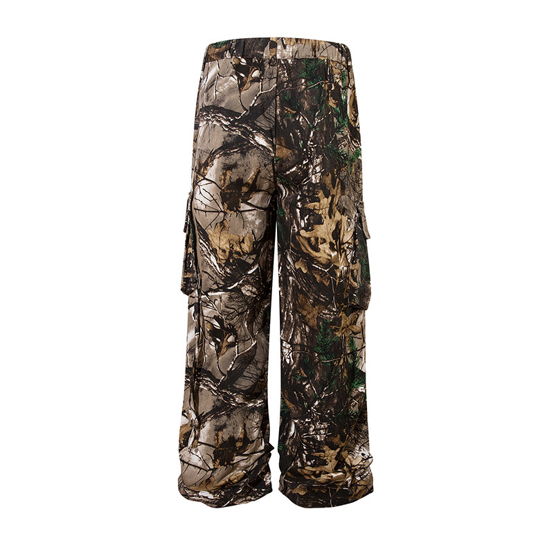 Retro Style Mens Branches Camouflage Cargo Pants Trouser - Image 4