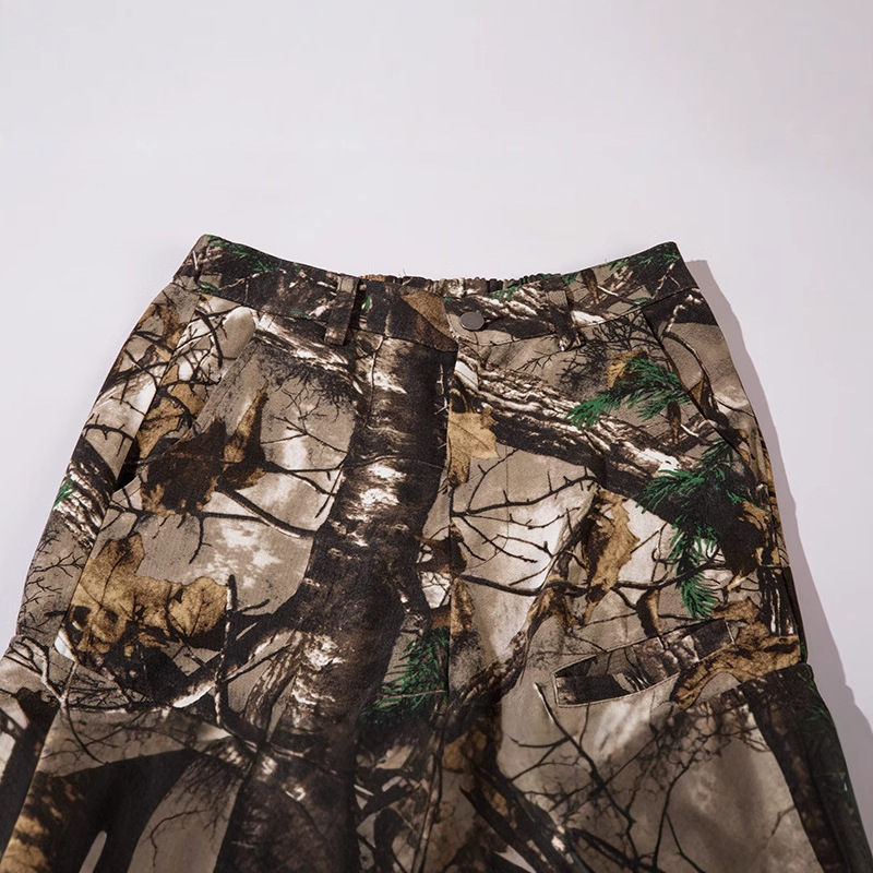 Retro Style Mens Branches Camouflage Cargo Pants Trouser - Image 5