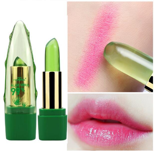 Aloe Vera Gel Color Changing Lipstick Gloss Moisturizer Anti-drying Desalination Fine-grain Lip Blam Care - Image 5
