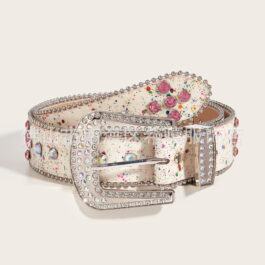 Fashion Personality Female Sequins Color Diamond Design Look Belt