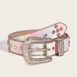 Fashion Personality Female Sequins Color Diamond Design Look Belt
