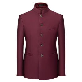 Mens Retro Business Casual Plus Size Small Suit Jacket