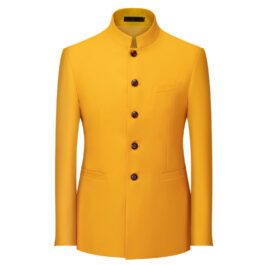 Mens Retro Business Casual Plus Size Small Suit Jacket