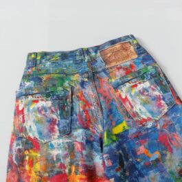 Mens New Spring Retro Heavy Industry Loose Design Jeans