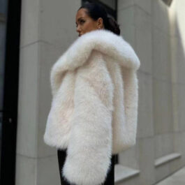 Women’s Fluffy Casual Fox Fur Jacket Clothing