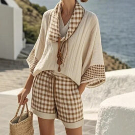 European American Hot Digital Printing Top For Women Summer Loose Leisure Suit