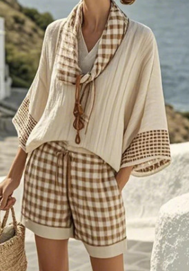 European American Hot Digital Printing Top For Women Summer Loose Leisure Suit - Image 7