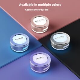 Small Wireless Bone Conduction Bluetooth Vibration Speaker Color LED Light Portable Surface Absorption