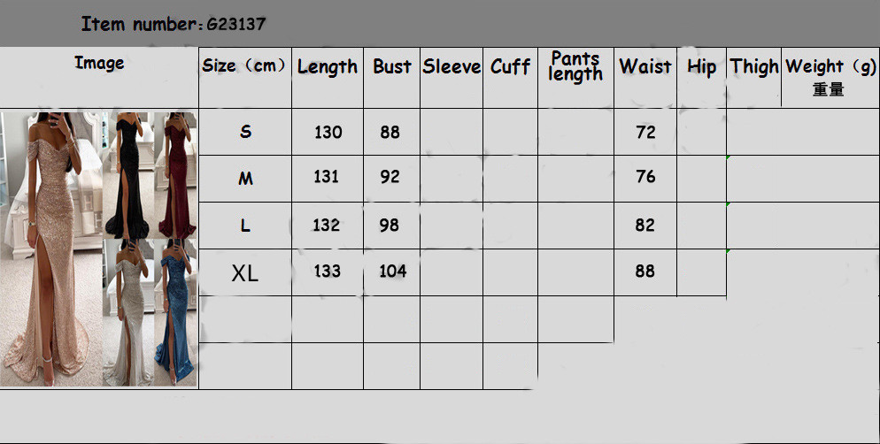 Party Sequins Off-neck Split Dress INS Casual Fashion Dress Women Charming Slimming Dress For Women - Image 5