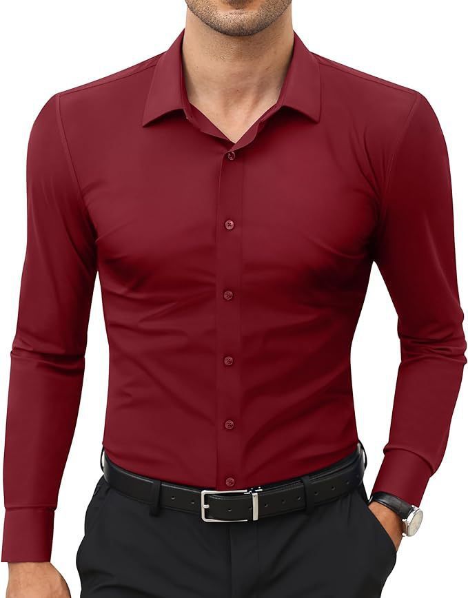 Mens Slim-Fit Solid-Color Work Shirt From Europe And The US - Image 8