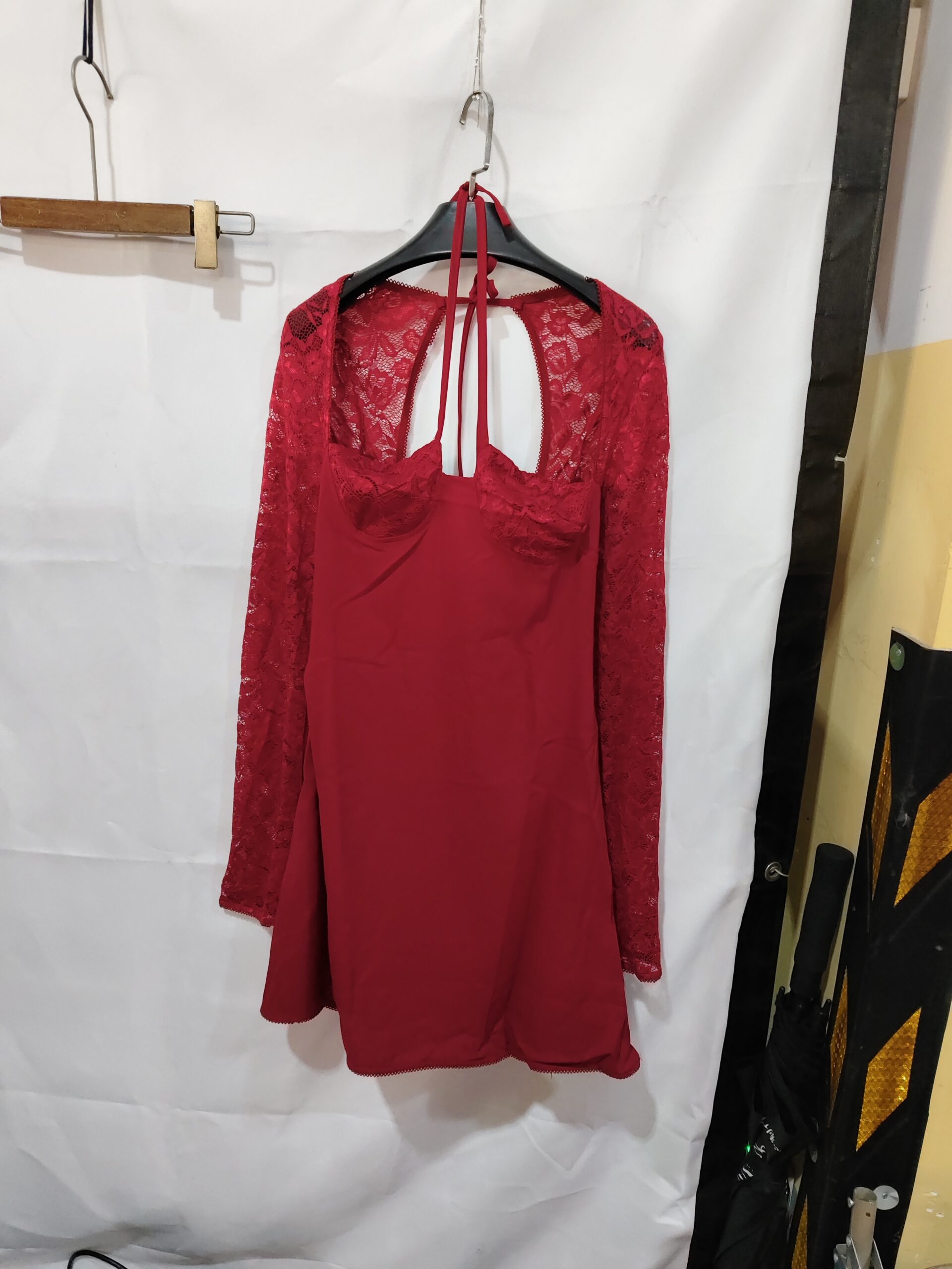 Y2K Lace Long Sleeve Dress Fashion Sexy Corset Backless Lace Up Short Dresses Womens Clothing - Image 9